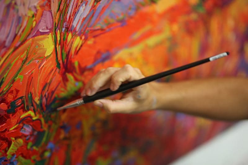 Alexandrea Roach working in her studio